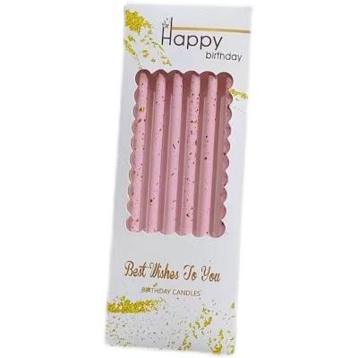 China Birthdays Wholesale Metallic Color Gold Silver Rainbow Color Birthday Candles for sale