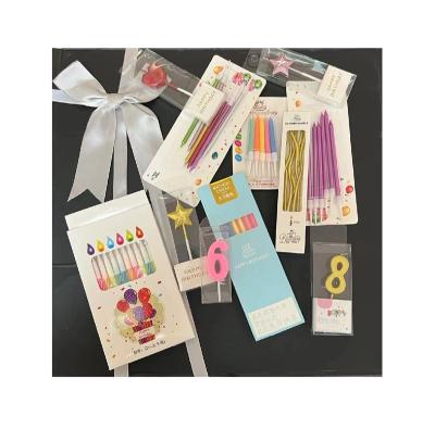 China Colorful Paraffin Birthday Number Candle Cake Decorating Birthday Party Supplies For Solid Lucky Candles for sale