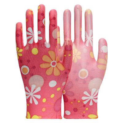 China China Manufacturer Hand Safety Construction Gloves Soft Elastic Breathable Flexible Anti Static PU Coated Work Gloves for sale