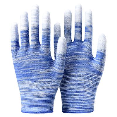 China High Elasticity Competitive Price Good Quality PU Coated Hand Safety Construction Work Scratch Anti-Static Glove for sale