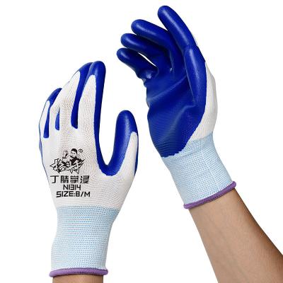 China Anti-slip/Wear/Oil/Corrosion/Waterproof Warm Price Rubber Latex Nitrile Gloves Palm Manufacturer Work Safety Industrial and Work Gloves for sale