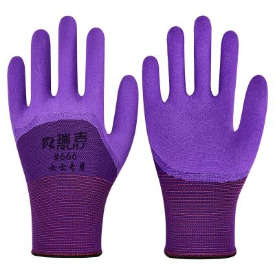 China Factory direct foam coated ladies foam latex wear-resistant elastic gloves breathable flexible comfortable soft non-slip wear-resistant garden for sale