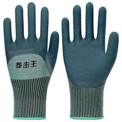 China High Elasticity/Breathable/Comfortable/Flexible Customs Wholesale Industrial Construction Hand Protection Garden Work Safety Foam Coated Gloves for sale