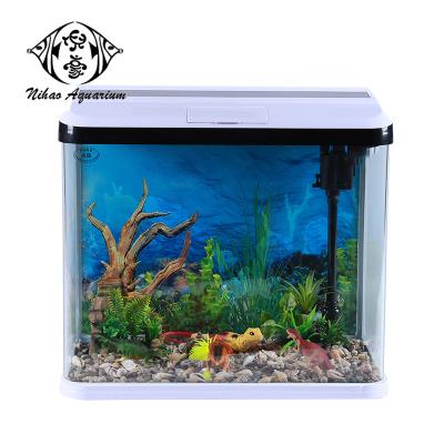 China SOBO Mini Sustainable Fashion Aquarium Customized Plug Fish Tank With Filter Pump And Led Lighting for sale