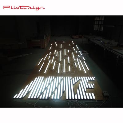 China Custom Acrylic Advertising LED Display Sign 24V Letters Mall Signboard Advertising Light for sale