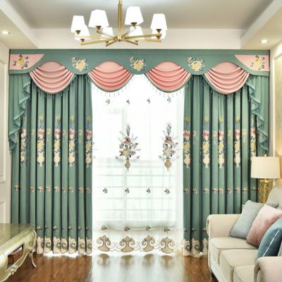 China Blackout Luxury European Home Textiles Blackout Ready Made Curtains For Living Room for sale