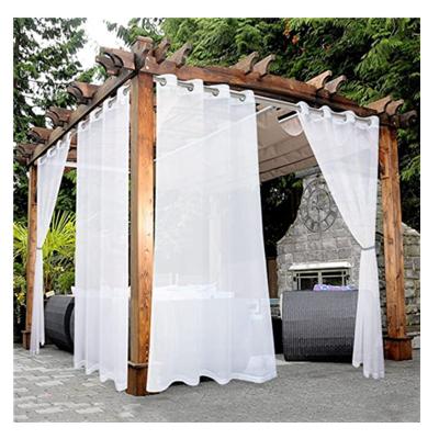 China Living Room Outdoor Waterproof Blackout Curtains Voile Grommet Curtain Insulated Sheer Patio Curtain for sale