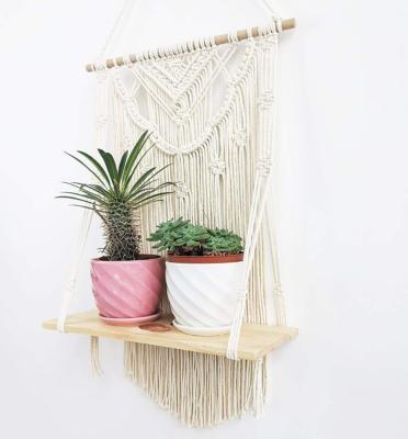 China Wall Decoration Home Decor Macrame Shelf Book Shelves Simple Book Display for sale