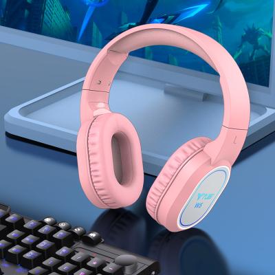 China New Gaming Headphones Over-Ear Headset Wholesale Handsfree Colorful Adjustable Earphone Wireless BT Earphone For Game for sale