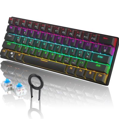 China Wholesale Mechanical 2.4G Wireless Mini PCB 61 Keys Type-c Gaming Keyboard 2.4G E-sports Switch Hotswap Keyboard Game for sale