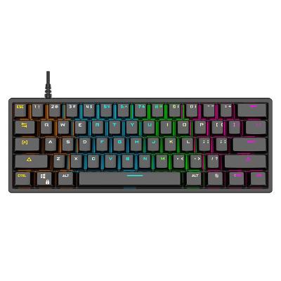 China RGB Backlit Mechanical Keyboard Programmable Wired Keyboard 61-Key Desktop And Gaming Keyboard for sale