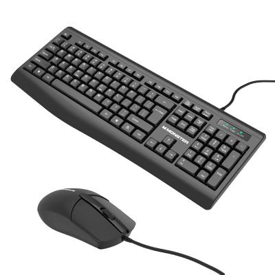 China Metal monster KM1 keyboard mouse 104 keys pro small black white cable shortcut keyboard for desktop PC mouse keyboard for sale