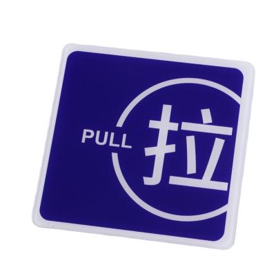 China Milky White Custom Factory Supply PP Factory Supply Good Price Shop Door Sign Outdoor Push Pull Sign for sale