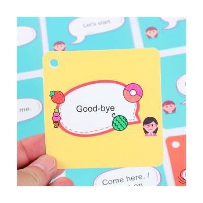 China Plastic Custom Learning English Educational Printing Card Printed Flash Cards for sale