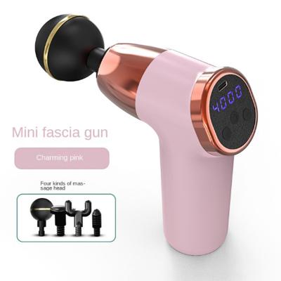 China ABS Mini Vibrating Percussion Back Full Body Hammer Massager Cordless Handheld Muscle Relaxation Massage Gun for sale