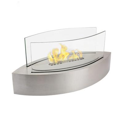 China tabletop bio fireplace glass ethanol fire pit ZM-JS013 for sale