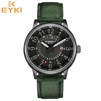 China Complete Calendar Men Military Watch Male Quartz Wristwatches 3ATM Waterproof Fashion Nylon Band Men Sports Watches Relojes Hombre for sale