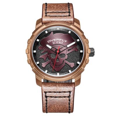 China Day/Date EYKI E3136L Sports Watches For Mens Wristwatches Quartz Skull Man Watch for sale