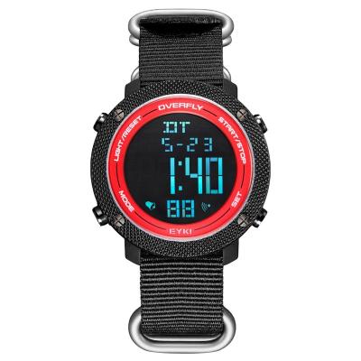 China Cool Water Resistant Digital Quartz Watches Nylon Strap 30M Waterproof Sports Watch For Men for sale