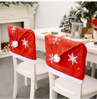 China Decorative Cartoon Santa Design Chair Back Covers Christmas Wholesale Simple for sale