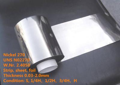 China Nickel 270 / UNS N02270 High End Special Alloys Foil / Wire For Electronic Part for sale