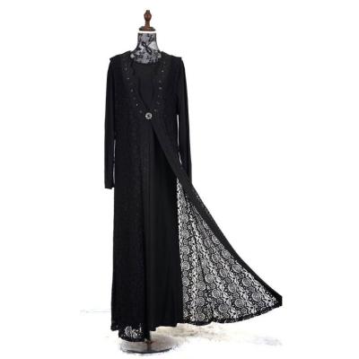 China Polyester cotton blend The new two-piece, Arabic-style dress with a waistcoat is suitable for four seasons and can be worn alone for sale