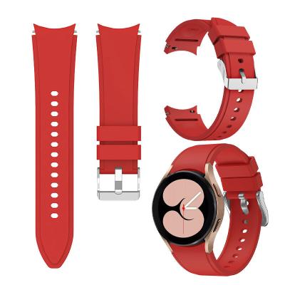 China Official Water Resistant EAMIRUO 20mm Silica Gel Watch Band For Samsung Galaxy Watch Classic 42/46mm Soft Rubber Strap For Watch 4 40/44mm for sale