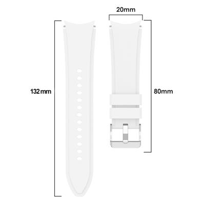 China Custom Water Resistant 20MM Colorful Silicone Watch Band For Samsung Galaxy Watch 4 Classic 42/46mm For Galaxy Watch 4 40mm 44mm for sale