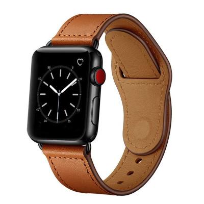 China EAMIRUO Fashion Trendy Replacement Apple Watch Series Genuine Leather Strap For Apple Smartwatch 44mm Band 38mm for sale