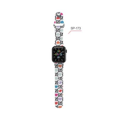 China Small Models Popular Mouse Cat and Cat and Mouse Pattern Printed Rubber Watch Strap for Apple Watch Series 6 Silicone Sport Watch Band for 40 44mm iWatch for sale