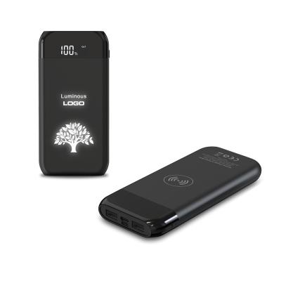 China LED Display The Luminous 10000mAh QI Wireless Power Bank for sale