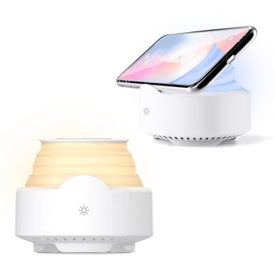 China Wireless Charger for Mobile Phone China Version 5.0 Best Radio Charger 5w Night Light Phone Speaker Stand Mini Speaker for sale