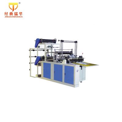 China Factory Double Decker Biodegradable Plastic Poly Garment Bag Making Machine for sale