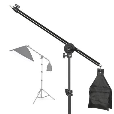 China Video Camera Photo Studio Adjustable Cantilever Stand Cross Arm with Sandbag Swivel Clamp Use for Light Extension Rod 135CM Stand Accessories for sale