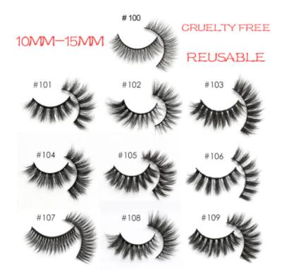 China : 20/30/50/100 Pcs 3d Long Mink Eyelashes False Lashes Natural Magnetic Individual Wholesale Makeup Bulk False Eyelashes for sale