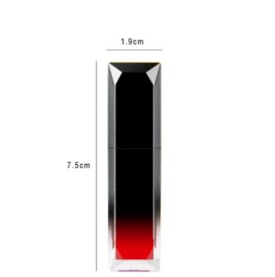 China Black Square Moisture Tube Lip Gloss Waterproof Moisturizing Cosmetic Clean Liquid Lipstick Private Custom Label for sale