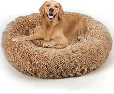 China Breathable Dog Bed and Dog Cat Cushion Bed Plush Cat Bed Fluffy Faux Fur for sale