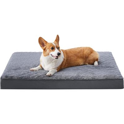 China Removable Size Machine Washable Customization Egg-Crate Blanket Foam Dog Bed Pet Comfort Bed for Dogs and Cats for sale