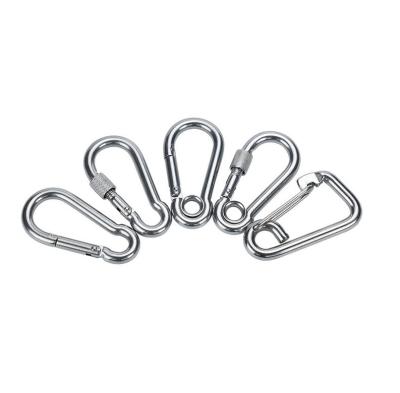 China General Industry 304 stainless steel spring buckle for climbing heavy-duty locking mountain buckle for sale