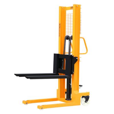 China Hotels manual hydraulic lifter machine 1ton 1.5ton 2ton handling equipment cargo goods stacking truck hand stacker for sale