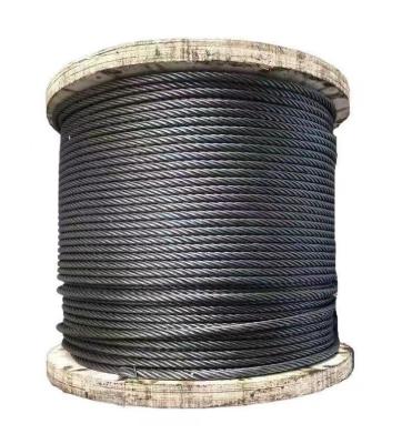 China Lifting Smooth oily steel wire rope 6 * 37+FC/6 * 19 hemp core soft oil wire rope for crane lifting and crane use for sale