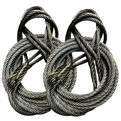 China Lifting and rigging equipment wholesale Heavy Duty Lifting Sling  Hand Spliced Wire  Wire Rope Sling Made in China for sale