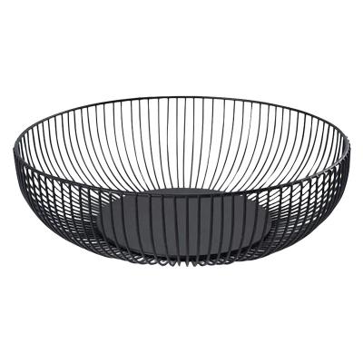 China Minimalist Round Metal Fruit Basket Storage Baskets Large For Bread Metal Wire Breadfruit Bowl Rack Vegetable Holder For Snacks for sale