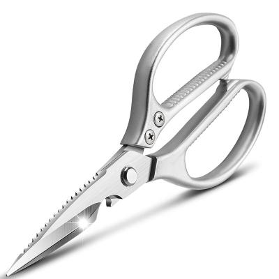 China Bargain Universal Stainless Steel Sharp Scissors Stainless Steel Kitchen Scissors Multi Function Tool for Vegetable Meat Chicken Fish BBQ for sale