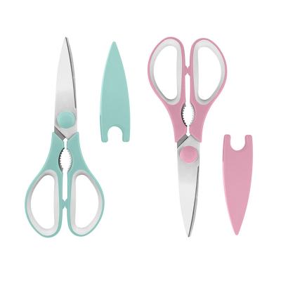 China Modern Kitchen Shears Stainless Steel Meat Scissors Dishwasher Safe Multipurpose Sharp Food Serving Scissors for Chicken Herbs for sale