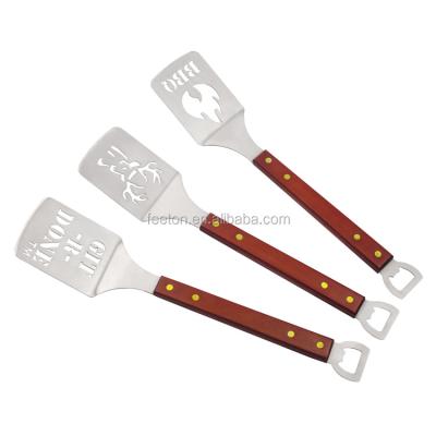 China Eco-Friendly Design Sales Stainless Steel Hot Easily Cleaned Custom BBQ Spatula And Unique BBQ Utensil for sale