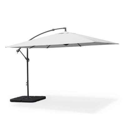 China Outdoor Sun Shade Garden White Gray Square Umbrella Parasols 3x3m for sale