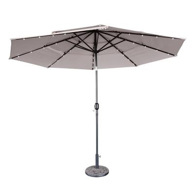 China Wholesale 4 Each Rib LED Led Patio Umbrella Sunshades 10 Feet Outdoors For Restaurant for sale