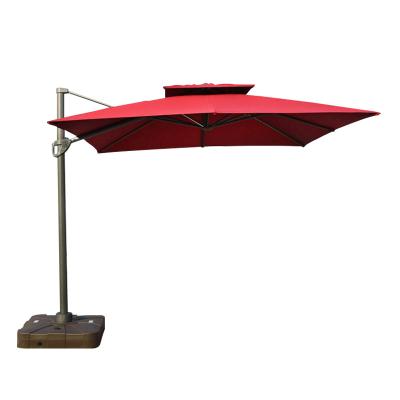 China Sun Shade Square Offset Outdoor Shade Roma Umbrella With Continuous Track for sale