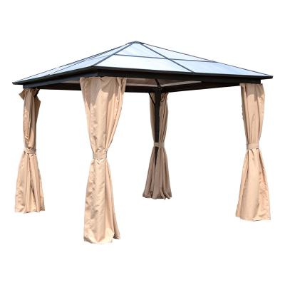 China Weather Resistant Aluminum Hardtop Gazebo 3x3 Outdoor Garden In E Vetro Ferro for sale